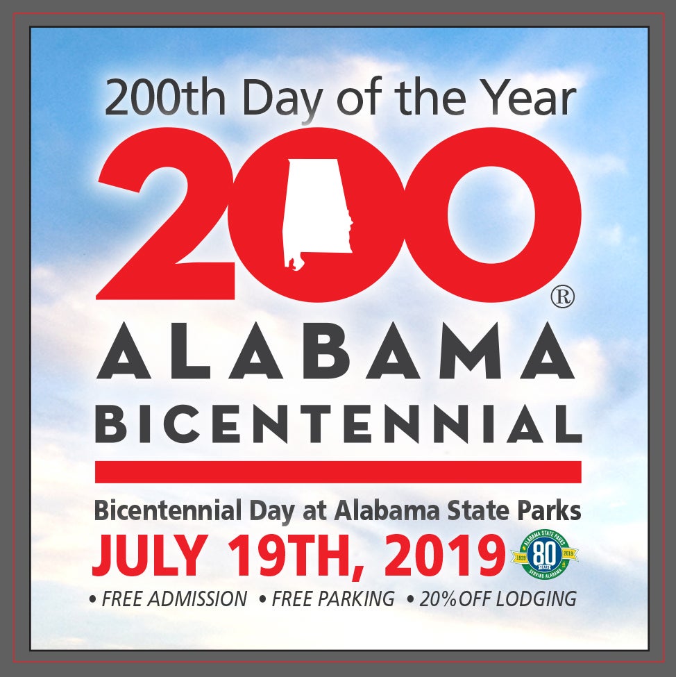 Free Admission and More on Bicentennial Day at Alabama State Parks, July 19